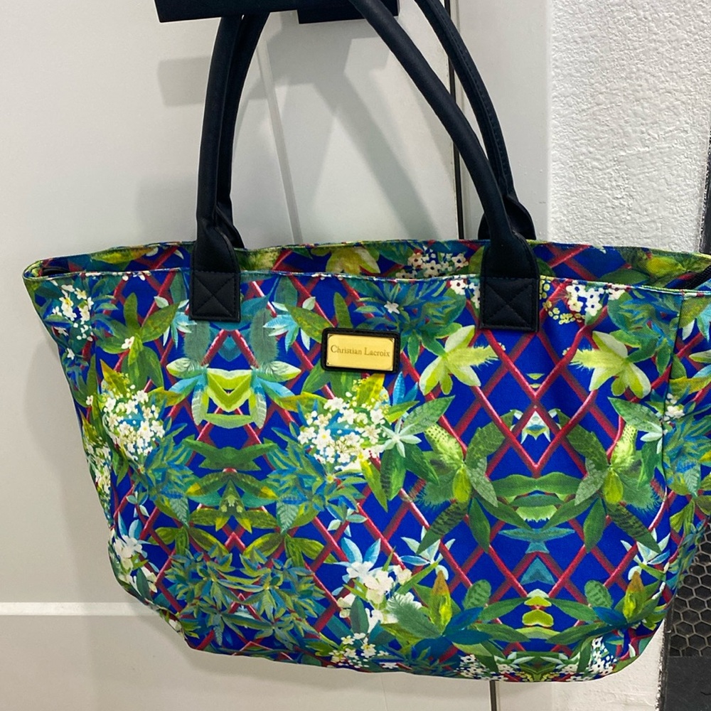 Christian Lacroix  Large Amaryllis Canvas Tote Bag